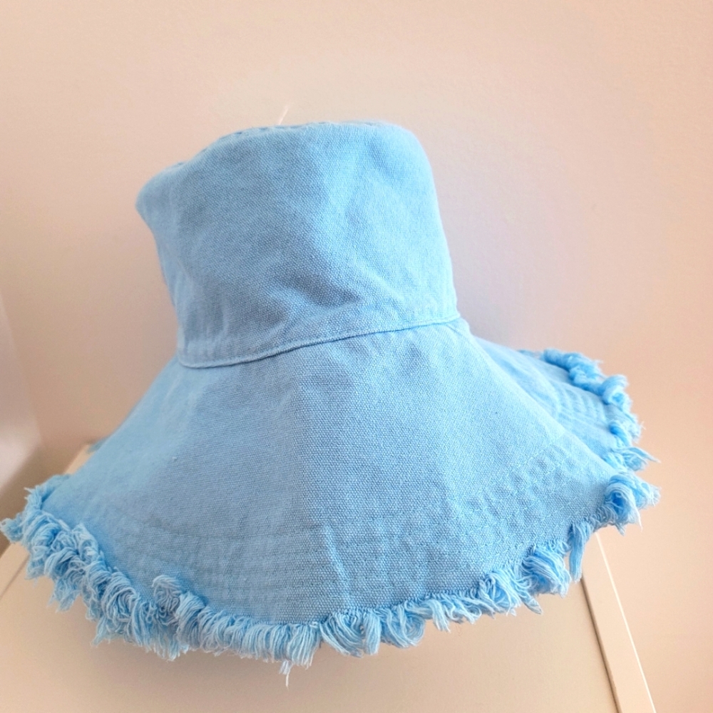 Anthropologie Blue Bucket Hat